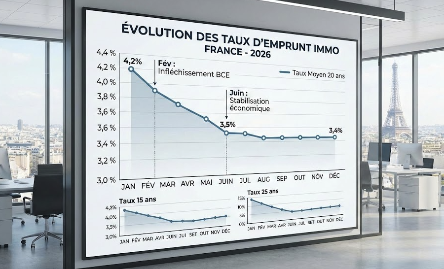 image Crédit immobilier : les trois scénarios possibles pour les taux en 2026 et leurs impacts sur votre investissement en EHPAD 📊