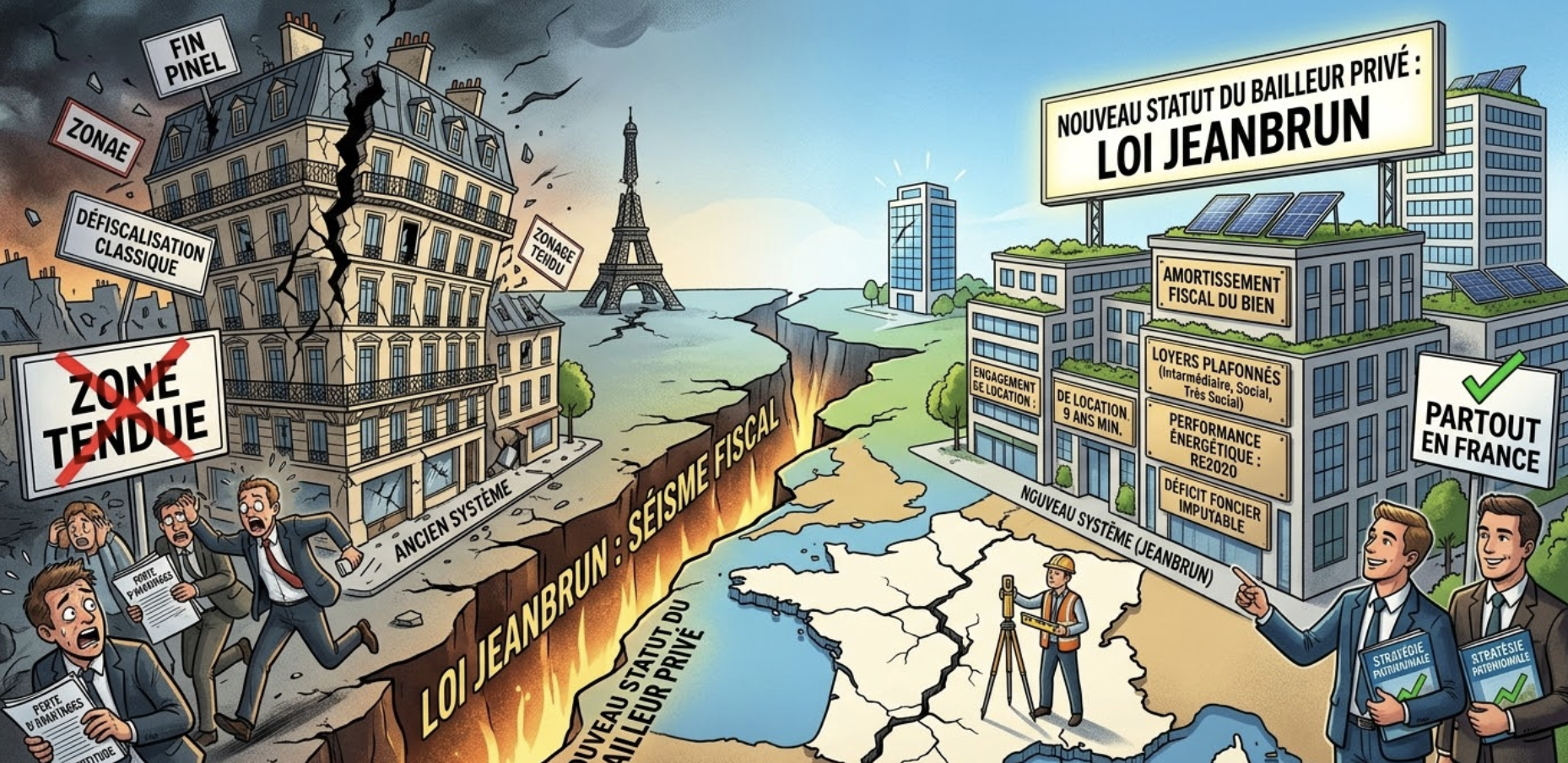 image Comparatif Jeanbrun 2026 vs Pinel 2024 : et si le LMNP EHPAD restait le grand gagnant ? 🏥